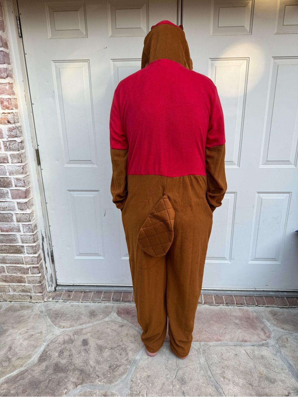 Buc-ee's, Onesie Pajamas - Red & Brown, Size Lg/XL Unisex - Picture 2 of 4